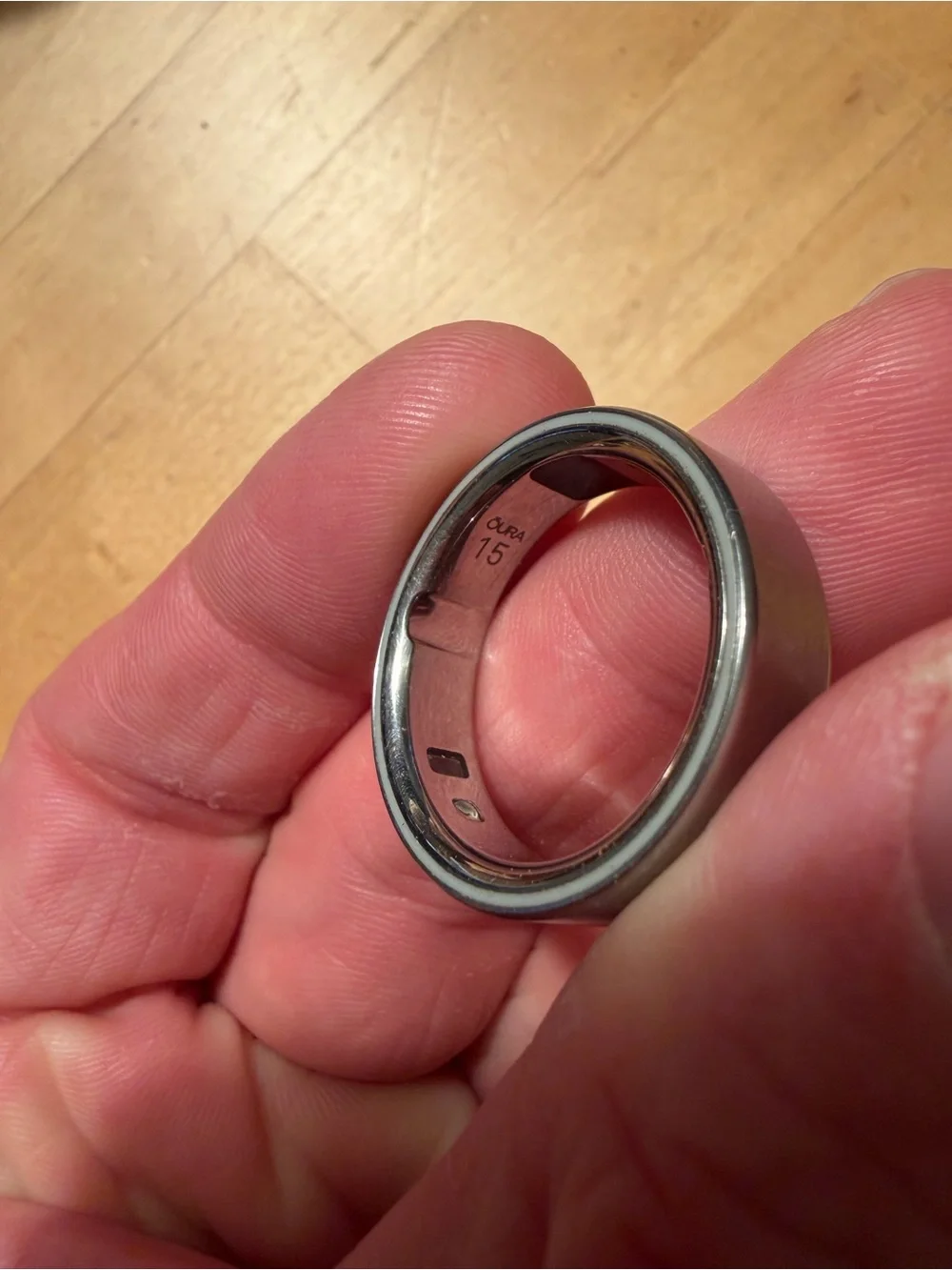 Oura Ring 4 brushed silver size 15